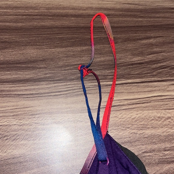 EXPRESS purple tank top with red and green ruffle - Picture 14 of 14